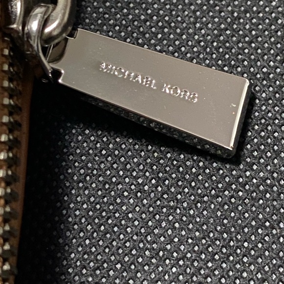 Michael Kors Large Rainbow Embellished Logo Canvas Pouch. - Picture 9 of 11